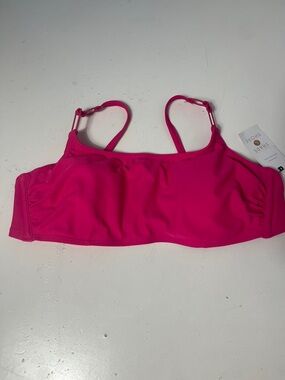 Shade & Shore 38C Adjustable Removal Pads Pink Swimsuit Bikini Top NWT